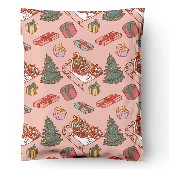 🛷 20 HOLIDAY SLEIGH Poly Mailers 10 x 13 inch - Picture 1 of 7